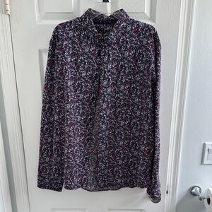 Floral Print Men's Shirt XXL